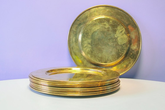 Set of 11 Vintage Brass Charger Plates – Table accessories (photo 5 of 5)