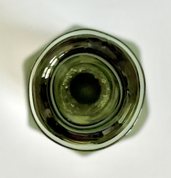 Elegante Mid-Century Glaskunst Knotsvaas – Mondgeblazen met Origineel Etiket (Lauscha ca. 1960/1970) – Vazen (photo 4 of 6)