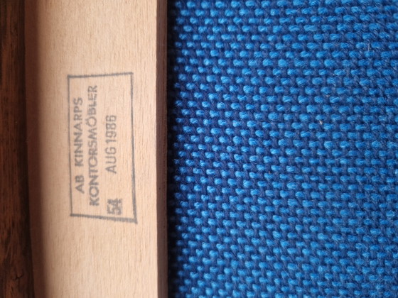 6 x Kinnarps Chairs from 1986 – Chairs and lounge chairs, Textile, Wood (photo 5 of 5)