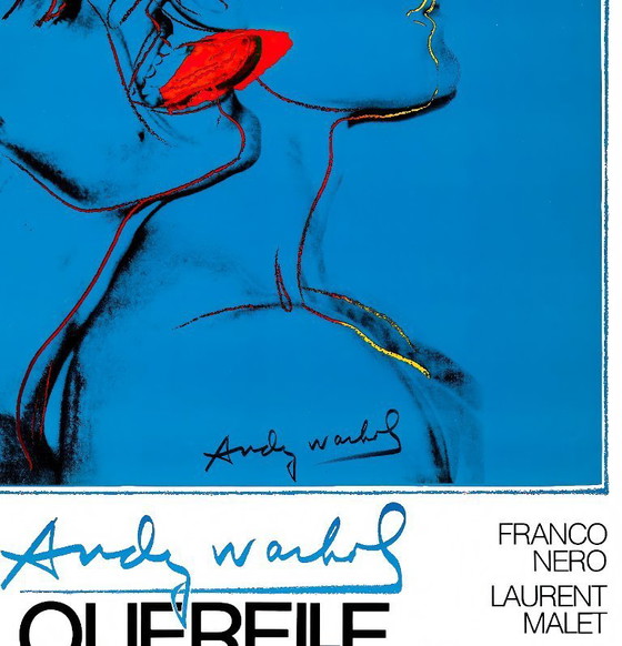 Image 1 of Querelle de Brest von Andy Warhol – Poster von 1982, blaue Version, 70 × 100 cm