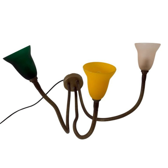 Image 1 of Rob Nollet - Deja Vu Nijmegen - Wandlamp - Goosneck (Triple) - Glazen kappen, Nederlands ontwerp