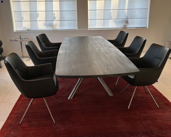 Image 1 of WK wohnen coffee table WK 852 with 6 WK 722-1000 dining chairs