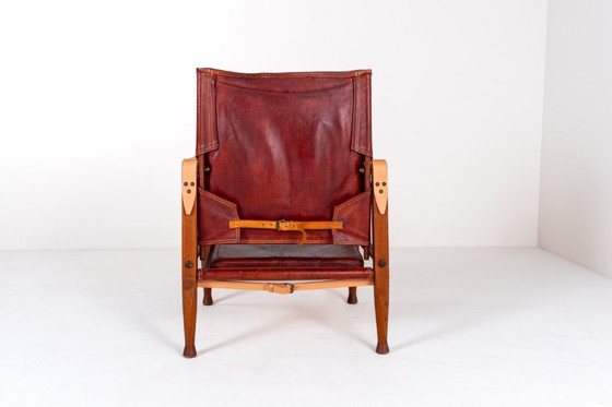 Image 1 of Sedia Safari vintage Kaare Klint per Rud Rasmussen KK47000 in pelle, Danimarca