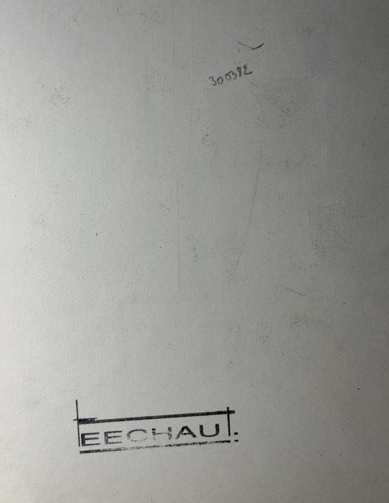 Eugène Eechaut (1928–2019) — Composizione Astratta Geometrica con Collage, 1982 – Dipinti e disegni, Paper (photo 10 of 13)
