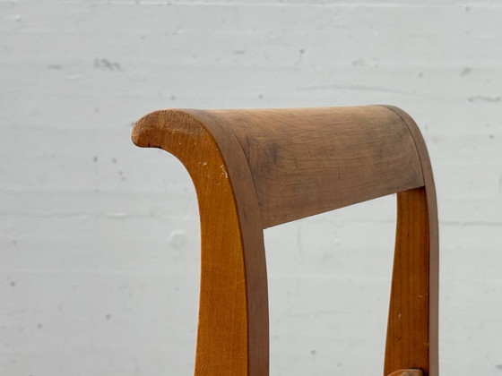 Image 1 of Biedermeier-style cherrywood bench, 1930s