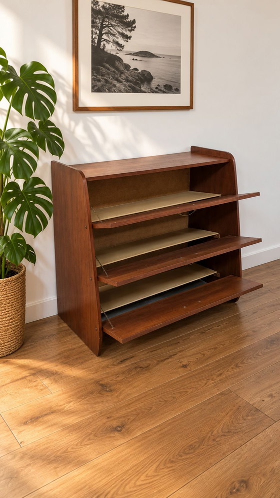 Mobile scarpiera vintage di design scandinavo – Armadi contenitori, Metallo, Legno (photo 5 of 5)