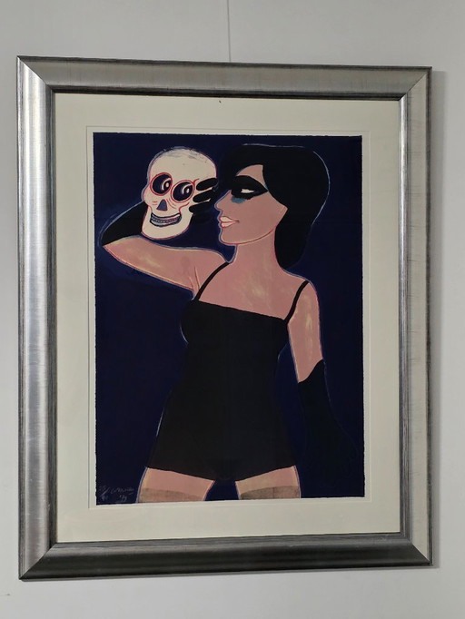 Corneille - Vrouw en schedel - Gesigneerd - 1979 - 23/90