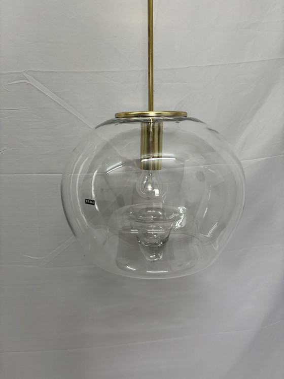 Vintage Doria Leuchten glass pendant lamp Space Age Mid-Century (photo 2 of 13)