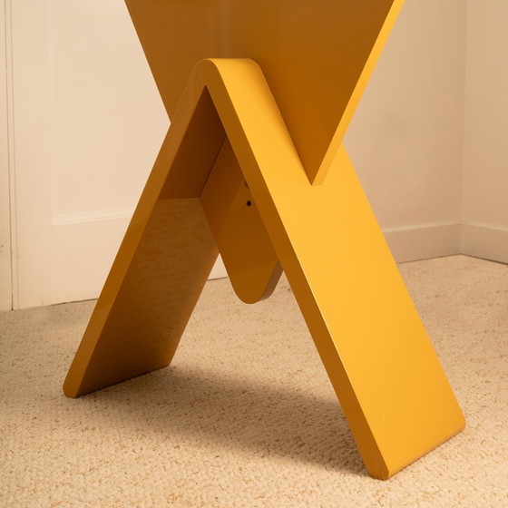 Image 1 of Lacquered & Glass Dining Table / Desk