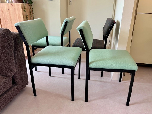 Sedie da pranzo Pastoe SM07 4 pezzi Cees Braakman – eetkamerstoelen, Metal, Textile
