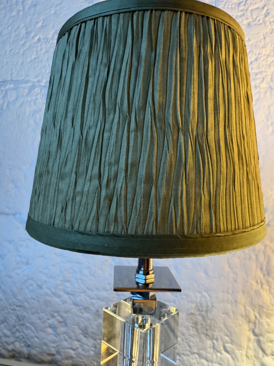 Image 1 of Art Deco lamp in chrome and crystal