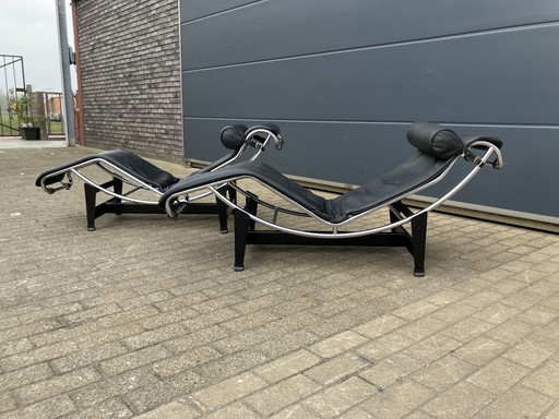 Original Cassina Le Corbusier Lc4 Black/chrome, As New