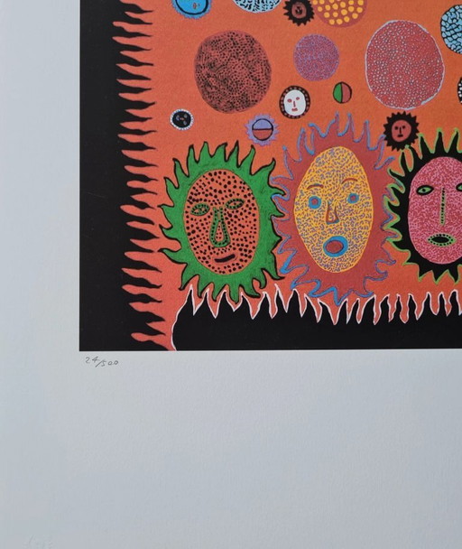 D'après Yayoi Kusama, Amour, Lithographie, années 1990