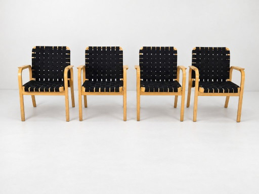 Poltrone Model 45 di Alvar Aalto per Artek, anni '70, Set di 4 I