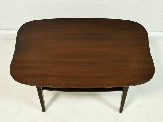 Image 1 of Vintage eiken bijzettafel - jaren 60, Duitsland