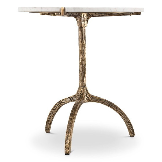 Eichholtz Marmor- und Messingtisch – Beistelltische, Marble, Brass (photo 3 of 6)