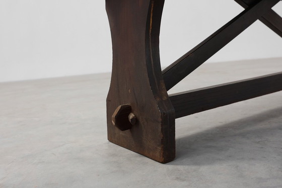 Image 1 of Panchina rustica in legno in stile Wabi Sabi, Francia, 1900