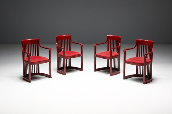 Image 1 of Japanese Dining Set in the Style of Frank Lloyd Wright, Belgium, 1940s