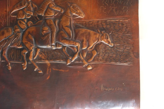GEROOSTERDE KOPERPLAAT – Wanddecoratie, Wood, Copper (photo 10 of 10)