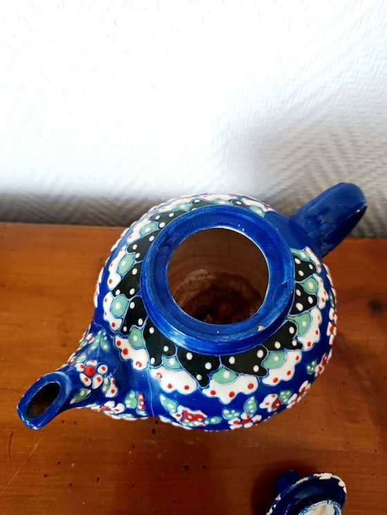 Image 1 of Vintage glazed ceramic teapot