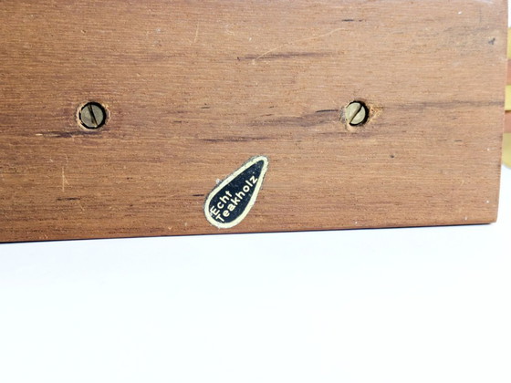 Image 1 of Midcentury Teak and Brass Candelabra for 5 candles | Germany, 1960s