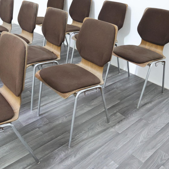 Image 1 of Carlo Ratti Set Da Ufficio 12 Sedie Design Modernariato Anni ‘70