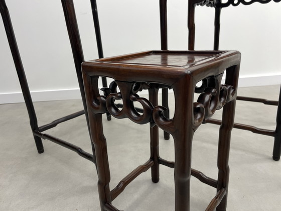 Image 1 of Chinese Huanghuali houten nest tafels circa 1900