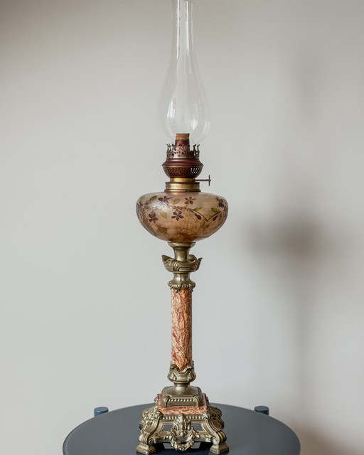 Antique Oil Lamp Kosmosbrenner X Bohemian Prima