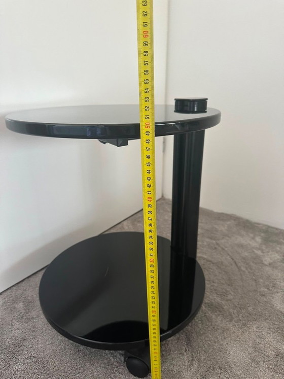 Image 1 of Vintage design side table on wheels | 1980s | Attributed to Pace Collection