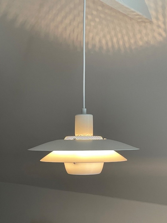 Image 1 of Jeka vintage Deens design LAMP witte schalenlamp Mid Century