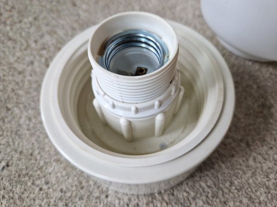 Image 1 of Lampada da soffitto vintage Philips in vetro opalino Gerbibbeld