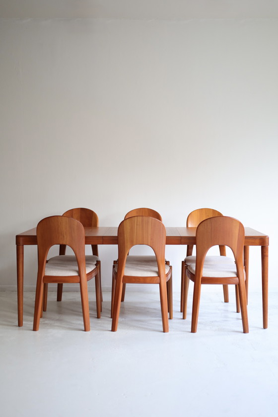 Image 1 of Set of 6 dining chairs model Morten, Niels Koefoed, 1960s