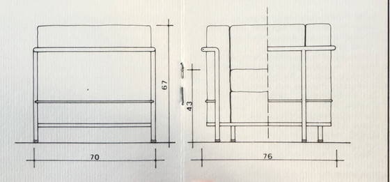 Image 1 of Poltrona LC2 di Le Corbusier per Cassina, 1974