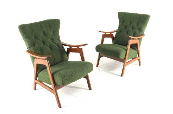 Poltrona vintage appena rivestita restaurata, Poltrone, Legno, Marrone (foto 15 di 18)
