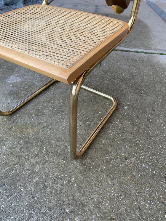 Mid-Century Modern Italian Marcel Breuer B64 Cesca Chair, 70s – Dining chairs, Metal, Brass (photo 4 of 4)