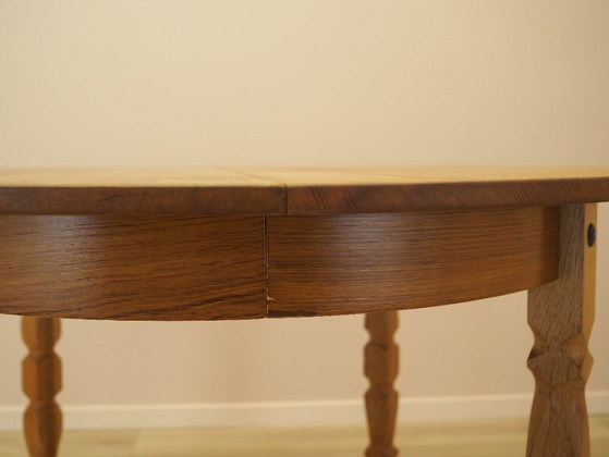 Image 1 of Round oak table, Danish design, 1960s, designer: Henning Kjærnulf