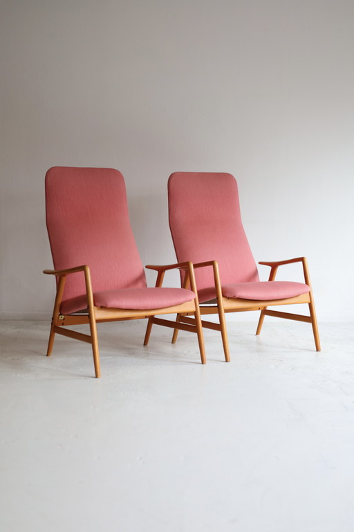 Set of 2 Kontor armchairs, Alf Svensson