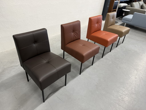 4 Gelderland 7714 Button Stuhl Leder Design Stuhl
