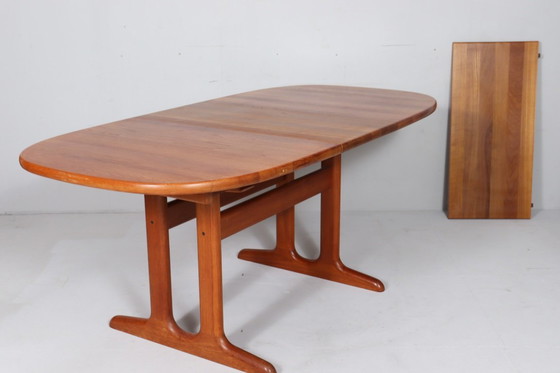 Image 1 of Tavolo da pranzo/tavolo allungabile in teak di metà secolo di Glostrup, Danimarca, anni '60