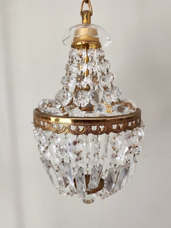 Lustre montgolfière ancien – Glass (photo 2 of 16)