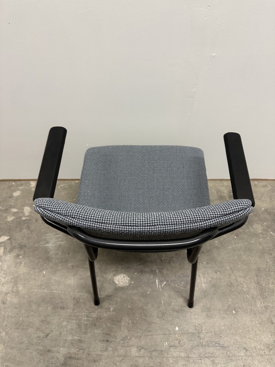 Image 1 of 4 black Gispen chairs 1235/1236