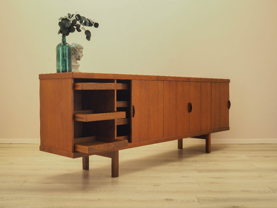 Teak Sideboard With Sliding Doors, Danish Modern Design From The 1960s – Wood (photo 8 of 25)
