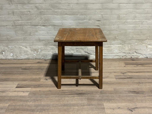 Authentique table de café des fermiers - 70 x 70 cm + 75 cm de hauteur