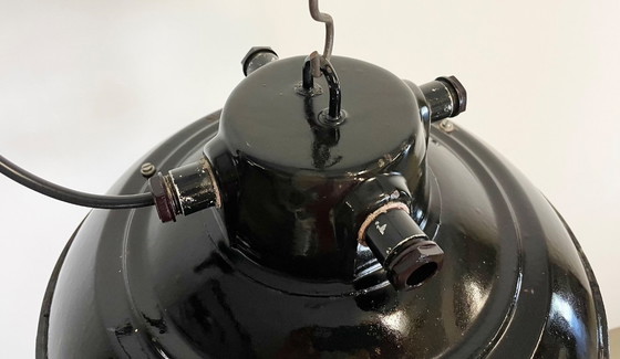 Image 1 of Lampada a sospensione vintage industriale in smalto nero, anni '60