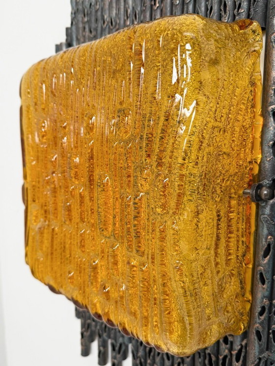 Image 1 of Brutalistische Wandleuchte/Wandlampe Marcello Fantoni, Italien, 1970er Jahre