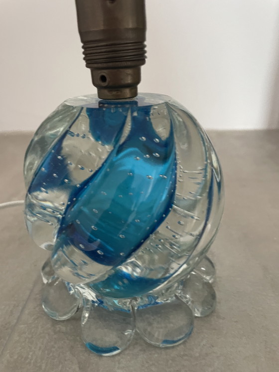 Image 1 of Design by Seguso, Murano Bullicante Tafellamp Italy.