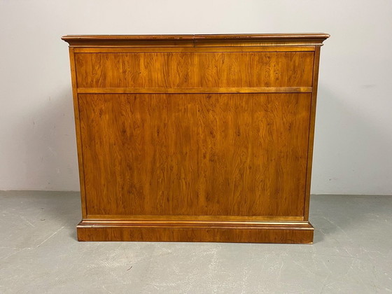 Drexel Heritage Mobile bar / Credenza buffet Campaign anni '70 – Piano scorrevole estensibile. USA, anni (photo 22 of 24)