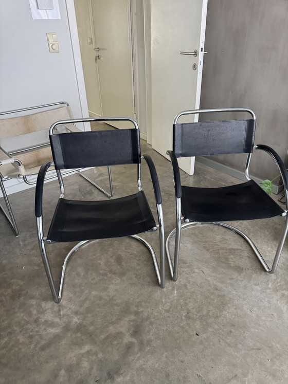 Tubular Frame Chair – Dining chairs, Chrome, Leather (photo 7 of 15)