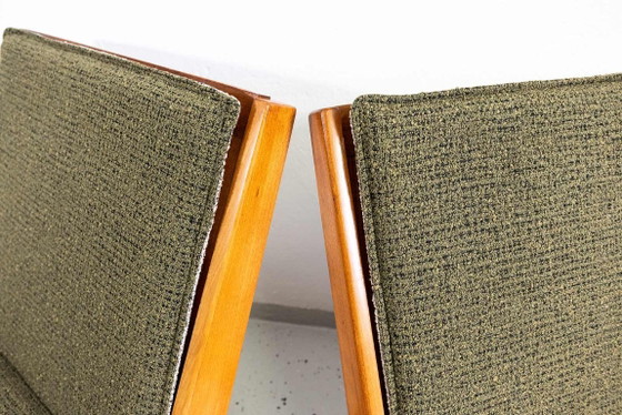 Mid Century Armchairs By Marian Grabinski, KFM, Poland, 1960s – Krakowskie Fabryki Mebli, Textile, Wood (photo 20 of 23)