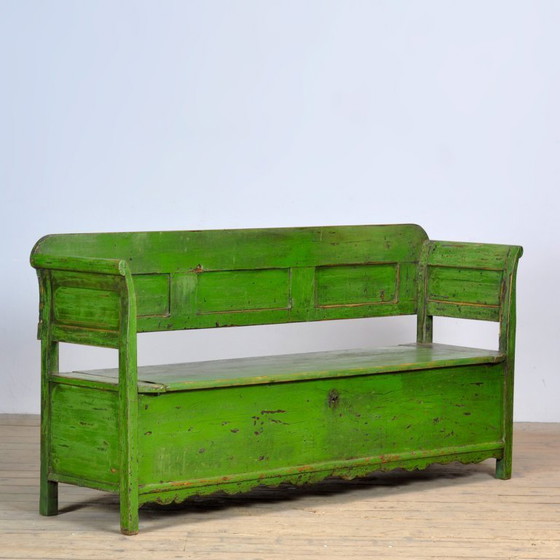 Image 1 of Antique Pine Bench, 1930’s
